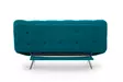 3-sits bäddsoffa Atelier del Sofa Misa Petrolgrön Mjuk Tyg 200x105x95 cm - Bäddsoffor - 8681875401615 - 8