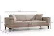 3-sits bäddsoffa Atelier del Sofa Horizon Ljusbrun Polyester 230x95x77 cm - Bäddsoffor - 8684282484905 - 10