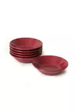 Assietter Set Hermia Röd Keramik 6 Delar - Tallrikar - 8684282139515 - 1