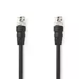 BNC-videokabel | BNC Hane | BNC Hane | Nickelplaterad | 75 Ohm | 5.00 m | Rund | PVC | Svart | Label - Nedis produkter - 5412810426485 - 1
