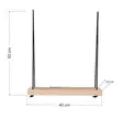 Vägghylla Hanah Home Aa055 Valnöt Massivt Trä 40x50x13 cm - Vägghyllor - 8681875072525 - 3