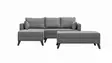 Hörnbäddsoffa Atelier del Sofa Bella Grå Polyester 205x140x85 cm - Soffor - 8681875520255 - 8