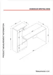 Skrivbord Hanah Home Domingos Vit Spånskiva 149,5x140x61,8 cm - Skrivbord - 8681875447125 - 4