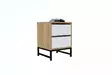 Sängbord Hanah Home Cefalu Safir Vit Spånskiva 40x55x40 cm - Nattduksbord - 8683342851855 - 3