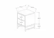 Sängbord Hanah Home Cefalu Safir Vit Spånskiva 40x55x40 cm - Nattduksbord - 8683342851855 - 5