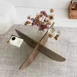 Soffbord Hanah Home Lily Valnöt Härdat Glas Spånskiva 90x30x90 cm - Soffbord - 8683342746885 - 3