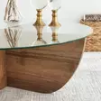 Soffbord Hanah Home Lily Valnöt Härdat Glas Spånskiva 90x30x90 cm - Soffbord - 8683342746885 - 6