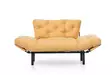 2-sits bäddsoffa Atelier del Sofa Nitta Senap Polyester 155x70x85 cm - Bäddsoffor - 8681875833515 - 7