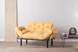 2-sits bäddsoffa Atelier del Sofa Nitta Senap Polyester 155x70x85 cm - Bäddsoffor - 8681875833515 - 1