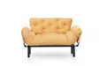 2-sits bäddsoffa Atelier del Sofa Nitta Senap Polyester 155x70x85 cm - Bäddsoffor - 8681875833515 - 9