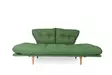 3-sits bäddsoffa Atelier del Sofa Nina Grön Linne 190x60x40 cm - Bäddsoffor - 8681875833485 - 2