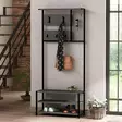 Hallmöbel Hanah Home Nomad Portmanto Antracit Spånskiva 78x182x30 cm - Hallskåp - 8681875478105 - 1