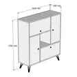 Förvaringsskåp Hanah Home Hercules 3100 Valnöt Spånskiva 105x120x35 cm - Skåp och byråer - 8683342214575 - 5