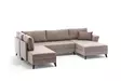 Hörnbäddsoffa Atelier del Sofa Eris Cream Polyester Linne 300x202x78 cm - Soffor - 8682870658905 - 7