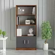 Bokhylla Hanah Home Vo4 Ba Valnöt Antracit Spånskiva 63,6x140x37,6 cm - Bokhyllor - 8683342404945 - 2