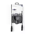 DMX adapterkabel | XLR 3-stifts hane | XLR 3-stifts hona | Nickelplaterad | 5.00 m | Rund | PVC | Mörkgrå | Kartonghylsa - Ljudkablar - 5412810295975 - 66