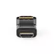 HDMI Adapter | HDMI Hane / HDMI Kontakt | HDMI Utgång | Guldplaterad | Vinklat 270° | Aluminium | Grått Med Metall | 1 st. | Kartong med täckt fönster - Videokontakter och pluggar - 5412810333585 - 10