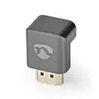 HDMI Adapter | HDMI Hane / HDMI Kontakt | HDMI Utgång | Guldplaterad | Vinklat 270° | Aluminium | Grått Med Metall | 1 st. | Kartong med täckt fönster - Videokontakter och pluggar - 5412810333585 - 41