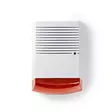 Dummy Säkerhets siren | IP44 | Batteridriven | Utomhus | Orange / Vit - Nyckelfinnare - 5412810269655 - 1