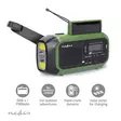 Nödradio | Portabel design | DAB+ / FM | Batteridriven / Handvev / Solar Powered / USB ström | Alarmklockfunktion | Grön / Svart - Radioapparater - 5412810444175 - 50