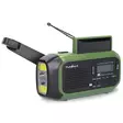 Nödradio | Portabel design | DAB+ / FM | Batteridriven / Handvev / Solar Powered / USB ström | Alarmklockfunktion | Grön / Svart - Radioapparater - 5412810444175 - 1