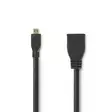 High Speed HDMI kabel med Ethernet | HDMI Micro kontakt | HDMI Utgång | 4K@30Hz | 10.2 Gbps | 0.20 m | Rund | PVC | Svart | Kuvert - HDMI-kablar - 5412810264865 - 1