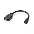 High Speed HDMI kabel med Ethernet | HDMI Micro kontakt | HDMI Utgång | 4K@30Hz | 10.2 Gbps | 0.20 m | Rund | PVC | Svart | Kuvert - HDMI-kablar - 5412810264865 - 40