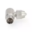 IEC (coax) | Vinklat | Hona | Nickelplaterad | 75 Ohm | Skruva | Kabel input diameter: 7.0 mm | Metall | Silver | 2 st. | Plastpåse - Antennkontakter och adaptrar - 5412810283545 - 11