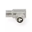 IEC (coax) | Vinklat | Hona | Nickelplaterad | 75 Ohm | Skruva | Kabel input diameter: 7.0 mm | Metall | Silver | 2 st. | Plastpåse - Antennkontakter och adaptrar - 5412810283545 - 15