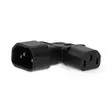 Extension Plug | IEC-320-C13 | IEC-320-C14 | Vinklat höger | Nickelplaterad | PVC | Svart | Låda | 1 st. - Nedis produkter - 5412810427635 - 40