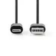 Lightning Kabel | USB 2.0 | Apple Lightning, 8-stifts | USB-A Hane | 480 Mbps | Nickelplaterad | 1.00 m | Rund | PVC | Svart | Låda - Blixtkablar - 5412810288755 - 10