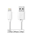 Lightning Kabel | USB 2.0 | Apple Lightning, 8-stifts | USB-A Hane | 480 Mbps | Nickelplaterad | 1.00 m | Rund | PVC | Vit | Label - Nedis produkter - 5412810421015 - 50