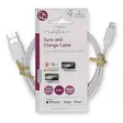 Lightning Kabel | USB 2.0 | Apple Lightning, 8-stifts | USB-A Hane | 480 Mbps | Nickelplaterad | 1.00 m | Rund | PVC | Vit | Label - Nedis produkter - 5412810421015 - 66
