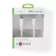 Lightning Kabel | USB 2.0 | Apple Lightning, 8-stifts | USB-C Hane | 480 Mbps | Nickelplaterad | 1.00 m | Rund | PVC | Vit | Låda - USB-kablar - 5412810315505 - 66