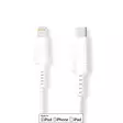 Lightning Kabel | USB 2.0 | Apple Lightning, 8-stifts | USB-C Hane | 480 Mbps | Nickelplaterad | 1.00 m | Rund | PVC | Vit | Låda - USB-kablar - 5412810315505 - 1