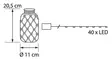 Male koristepurkki 40led 20cm - Dekorationsljus - 6435200295095 - 4