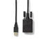 RS232-omvandlare | USB-A Hane | D-SUB 9-Pin Hane | Nickelplaterad | 0.90 m | Rund | PVC | Svart | Låda - Dator och nätverk - 5412810266265 - 6