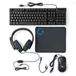 Gaming Combo Kit | 5-i-1 | Tangentbord, headset, mus och musmatta | Svart | QWERTZ | DE Layout - Spelprodukter - 5412810411405 - 75