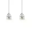 Telekomkabel | RJ11 Hane | RJ11 Hane | 5.00 m | Kabelns utformning: Platt | Kabeltyp: RJ11 | Transparent / Vit - Telekablar och kontakter - 5412810305575 - 10