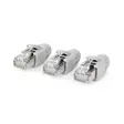 RJ45-kontakt | RJ45 Pass Through | Solid/strängad FTP CAT6a | Rak | Guldplaterad | 10 st. | Polycarbonate | Grå / Svart / Vit | Låda - Dator och nätverk - 5412810336395 - 41