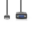 RS232-omvandlare | USB-A Hane | D-SUB 9-Pin Hane | Nickelplaterad | 0.90 m | Rund | PVC | Svart | Låda - Dator och nätverk - 5412810266265 - 10