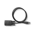 RS232-omvandlare | USB-A Hane | D-SUB 9-Pin Hane | Nickelplaterad | 0.90 m | Rund | PVC | Svart | Låda - Dator och nätverk - 5412810266265 - 31