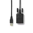 RS232-omvandlare | USB-A Hane | D-SUB 9-Pin Hane | Nickelplaterad | 0.90 m | Rund | PVC | Svart | Låda - Dator och nätverk - 5412810266265 - 1