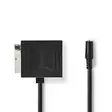 SCART-kabel | SCART Hane | SCART Hona / 3.5 mm Hona | Nickelplaterad | 480p | 0.20 m | Rund | PVC | Svart | Låda - Nedis produkter - 5412810426775 - 30
