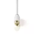 Satellite & Antenn kabel | F Hane | F Hane | Guldplaterad | 90 dB | 75 Ohm | Enskaligt skydd | 2.00 m | Rund | PVC | Vit | Låda - Antennkablar - 5412810265305 - 10