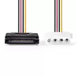 Intern Strömkabel | SATA 15-Pin Hane | Molex Hona | Guldplaterad | 0.15 m | Rund | PVC | Mångfärgad | Kuvert - Dator och nätverk - 5412810279845 - 10
