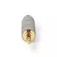 Stereo Audio Adapter | 3.5 mm Hane | 6.35 mm Hona | Guldplaterad | Rak | Metall | Guld / Metall | 1 st. | Kartong med täckt fönster - Ljudadaptrar - 5412810332915 - 10