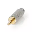 Stereo Audio Adapter | 3.5 mm Hane | 6.35 mm Hona | Guldplaterad | Rak | Metall | Guld / Metall | 1 st. | Kartong med täckt fönster - Ljudadaptrar - 5412810332915 - 40