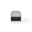 USB-A Adapter | USB 3.2 Gen 1 | USB-A Hane | USB-C Hona | 5 Gbps | Rund | Nickelplaterad | Silver | Kartong med täckt fönster - Dator och nätverk - 5412810334445 - 20