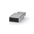 USB-A Adapter | USB 3.2 Gen 1 | USB-A Hane | USB-C Hona | 5 Gbps | Rund | Nickelplaterad | Silver | Kartong med täckt fönster - Dator och nätverk - 5412810334445 - 41